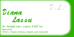 diana lassu business card